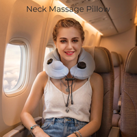 Populaire Shiatsu Infrarouge Vibration Massage Oreiller Télécommande Sans Fil pour Le Cou Confort Relaxation Voiture Électrique Chaleur Pétrissage