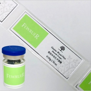 カスタム印刷防水クリアラベル<span class=keywords><strong>PVC</strong></span>/PP/PET/ビニール/紙化粧品医薬品粘着ステッカー医薬品バイアルラベル - Product Image 2