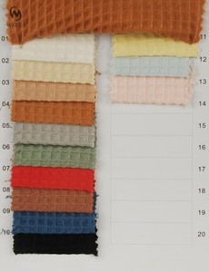 Dệt Áo choàng tắm khăn thoải mái loungewear màu sắc tinh khiết hai mặt 100% cotton Waffle dệt vải cho bé - Product Image 3