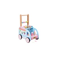 Marche-bébé multifonctionnel tout-en-un pratique, forme de dessin animé, ensemble de jouets éducatifs à tirer, unisexe, en bois