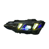 SJC Auto Car Parts V3 Exclusive Smoked/Shadow para BMW Serie 4 G22 G82, Luces Delanteras Tricolor Amarillo, Blanco y Ámbar DRL 2021-2024