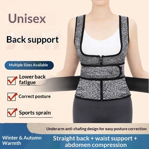 Gilet thermique gainant en Spandex <span class=keywords><strong>pour</strong></span> femme Riello avec double soutien lombaire, protection dorsale et soutien abdominal <span class=keywords><strong>pour</strong></span> la course et le cyclisme - Product Image 3