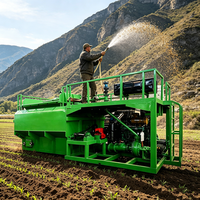 Machine professionnelle d'hydrosemination pour l'ensemencement des pentes rocheuses, pulvérisateur de boue nutritive pour la réhabilitation environnementale et la plantation d'herbe
