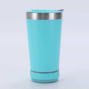 Cross-border 16oz Bluetooth Speaker Beer Mug 304 Stainless Steel <b>Double</b> <b>Wall</b> Vacuum Insulated Tumbler 6-12 Hours Thermal - Product Image 3