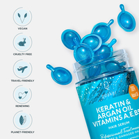 Sérum Traitant Capillaire Qquaker en Gros Personnalisé pour Cheveux Abîmés et Chute de Cheveux, Capsules d'Huile de Vitamine C et E pour des Cheveux Lisses et Soyeux