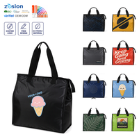 Sac isotherme personnalisé avec logo, sac à lunch thermique réutilisable, sac fourre-tout Oxford imperméable pour le bureau, l'école, vente en gros