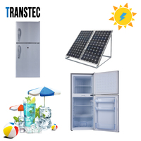 Réfrigérateur à double porte de 118 litres à énergie solaire, très vendu au Moyen-Orient, garantie de satisfaction