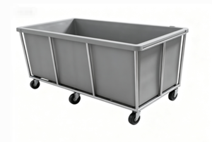 Carrito de Plástico con Estructura de Acero Inoxidable, con una Capacidad de Carga de 500-800 Kilogramos y una Capacidad de 680-1200 Litros - Product Image 3