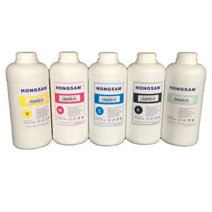 Su bazlı CMYK beyaz DTG dijital tekstil Pigment mürekkebi için pamuklu tişört kumaş Epson DX5 DX7 1390 yazıcı