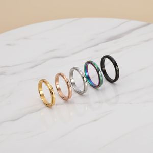 Bagues en acier inoxydable anti-ternissement, pour le commerce transfrontalier, prêtes à l'emballage de détail, incrustation en résine époxy, sans nickel - Product Image 4