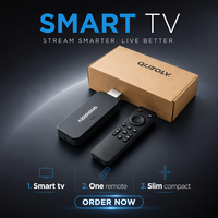 Sumavision OTT 2GB+16GB WiFi6 2T2R Quad Core 4K ARM Cortex A55 Android 15 TV Stick con Control Remoto por Voz BT y Soporte para Personalización