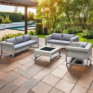 Canapés de jardin en rotin PE, Foshan, hôtel, luxe haut de gamme, durable, en osier, sectionnel, <span class=keywords><strong>salon</strong></span>, mobilier <span class=keywords><strong>d</strong></span>'<span class=keywords><strong>extérieur</strong></span>, ensemble de canapés - Product Image 3