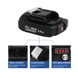 18V Elektrisch Gereedschap Batterijpakket 2.0ah 2.5ah 3.0ah Lithium-Ionbatterij - Product Image 2