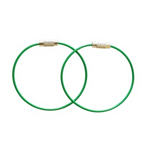 Yiwang พวงกุญแจสเตนเลสสตีลสีเขียวสายล็อคพวงกุญแจ - Product Image 1