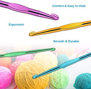 Juego de <span class=keywords><strong>agujas</strong></span> de tejer de aluminio profesional, juego de ganchillo ergonómico de <span class=keywords><strong>tulip</strong></span>án para ganchillo con <span class=keywords><strong>agujas</strong></span> romas de ojo grande - Product Image 4