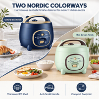 Cuisinière à riz électrique 1,8 L 300 W pour la maison, mini-cuiseur à riz et à soupe antiadhésif