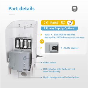 SVAVO Bình Đựng Xà Phòng Có Cảm Biến Tự Động 1200Ml Dạng Gel Cồn Dạng Lỏng Gắn Tường Không Chạm Có Giá Đỡ Khay - Product Image 2