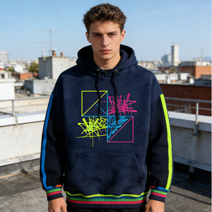 Sudaderas con Capucha Personalizadas de Alta Gama para Hombre, Estilo Vintage, de Algodón Sólido, con Serigrafía, Tejido Francés Transpirable de 420 g/m², de Fábrica de Ropa - Product Image 3