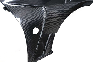 370Z nid d'abeille en Fiber de carbone <span class=keywords><strong>pare</strong></span>-chocs latéraux avant garde-boue pour Nissan 370z ailes ventilées 2009-2020 - Product Image 2