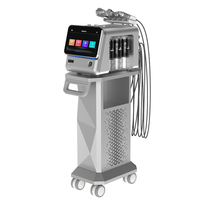 Chariot gratuit 8-en-1 avec analyseur de peau, machine faciale d'hydrodermabrasion, machine faciale H2O2 à petites bulles, Hydra Water Aqua Peel