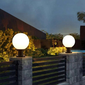 Lampe murale LED extérieure en forme de globe, 110-240V, étanche, pour clôture, jardin, éclairage paysager - Product Image 2