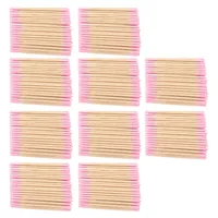 100 pièces/sac Coton-tiges à double pointe en bois pour le corps, à pointe de précision, pour le nettoyage