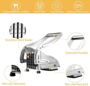Coupe-frites et trancheuse à pommes de terre manuelle en acier inoxydable 304, écologique, antiadhésive et compatible lave-vaisselle - Product Image 2