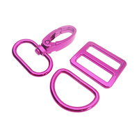 Grosir Tas Dasar Bagus Membuat Perangkat Keras Logam Putar Snap Hook D Ring Slider untuk Dompet