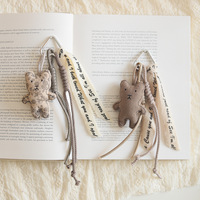 Nouveau porte-clés ours en tissu marron pour l'automne et l'hiver, pendentif de sac en peluche doux et moelleux en forme de cœur