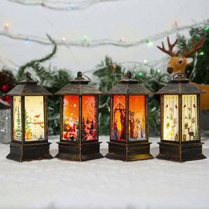 Factory Wholesale Christmas Decorations Supplies <b>Mini</b> LED <b>Lanterns</b> Santa Claus Snowman Elk for Parties Battery - Product Image 1