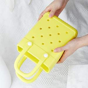 キュートなEVAミニトートビーチバッグ、防水、小さめサマーハンドバッグ、女性用、カスタムロゴ対応、在庫あり、低MOQ、ミックスカラー - Product Image 6