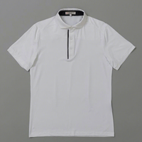Nouvelle chemise de golf pour homme, anti-UV, légère, douce, à séchage rapide, respirante, performante, classique, noir et blanc