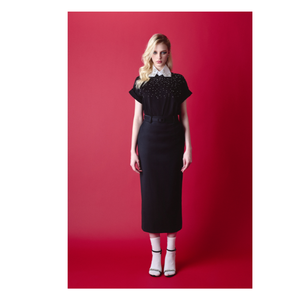 Falda de mujer de diseño de lujo Falda A Cremallera lateral Ropa de mujer 2024 Falda larga Material de buena calidad Enzo & Leo Vietnam - Product Image 6