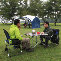 Table pliante tout-terrain réglable en hauteur BRS, en alliage d'aluminium, table pliante portable pour le camping