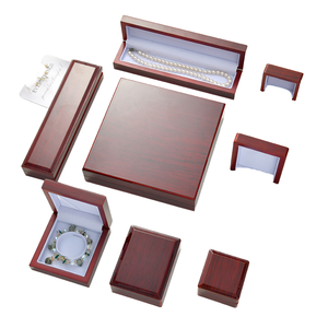 Multi-Size Glossy Wooden Texture Jewelry <b>Box</b> Set, Rigid Jewellery <b>Gift</b> Case for Ring Earring <b>Necklace</b> Bracelet Packaging - Product Image 1