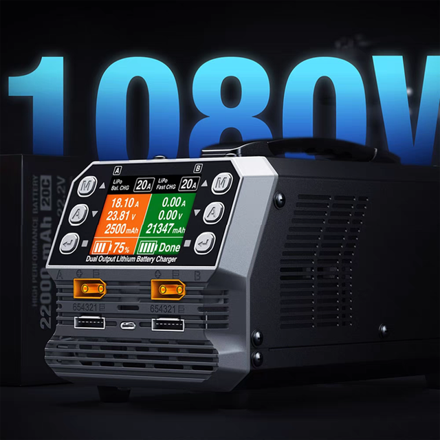 SKYRC PC1080Neo Dual Channel Drone Battery Charger 6S LiPo 1080W 20A LiHV High Performance Product