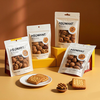 Doypack de collation hermétique refermable sac en plastique de qualité alimentaire imprimé sur mesure emballage de pochette debout de papier d'aluminium pour noix de cajou