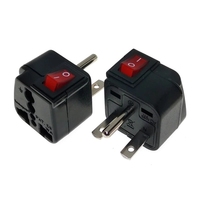 Adaptateur universel-USA Nema 6-15P Plug Convertisseur Multi-Sortie AC250V Max 10A Avec Interrupteur Principal Indicateur LED Wonpro WSA-18