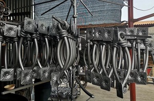 OUYA Poignées <span class=keywords><strong>de</strong></span> <span class=keywords><strong>porte</strong></span> décoratives faites main en acier forgé extérieur - Product Image 5