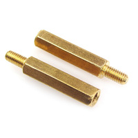 M2 M2.5 M3 M4 M5 M6 Piliers hexagonaux en laiton à tête unique Goujon de colonne d'isolement en cuivre Entretoises filetées mâles femelles PCB