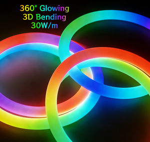 SPI RGB 360 °   Tubo de Neón Flexible LED de 96 Pixeles/m, 5V, 3D, 40mm, IP67, Impermeable, para Exteriores, Interiores, Salas de Exhibición, Torres, Puentes - Product Image 1