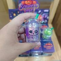 Mainan Squishy Cangkir Teh Susu Halloween, Mainan Lembut Maltosa Berkilau, Mainan Pereda Stres Sensorik, Mainan Fidget, Kotak Misteri Hadiah