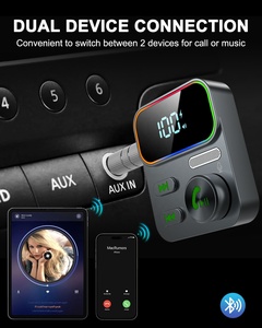 Agetunr New Hot J48 âm nhạc AUX Adapter với Mic 2 liên kết phổ 3.5 mét jack Bluetooth 5.3 thu âm thanh RGB LED pin hiển thị - Product Image 6