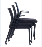 Kabel Mobilier de bureau élégant Chaise de conférence pliable avec accoudoirs fixes Maille en option pour l'école, la maison, le salon et les hôtels