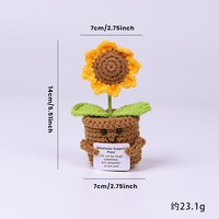 Mini poupée en crochet de pomme de terre positive drôle de 3 pouces jouet à tricoter en laine douce pour le soutien émotionnel pour la fête des pères Halloween