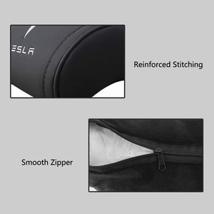 Accesorios <span class=keywords><strong>para</strong></span> Tesla Modelo 3 S X <span class=keywords><strong>coche</strong></span> memoria algodón <span class=keywords><strong>reposacabezas</strong></span> cuello almohada PU cuero cabeza soporte cojín uso exclusivo <span class=keywords><strong>reposacabezas</strong></span> - Product Image 2