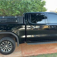 Auvent en aluminium à profil bas pour pick-up GMC 1500/F150 avec porte-bagages de toit, fixation sécurisée sans perçage