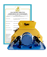Compacteur à plaques vibrantes hydraulique RIBETTER, accessoire pour excavatrice, moteur, outil de compactage du sol et des pentes pour mini-excavatrices de 2 à 8 tonnes