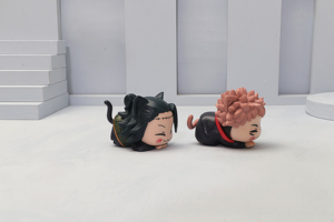H4CM 4 piezas = 1 set Figuras mini JJK de gato Chibi acostado, Itadori Gojo <span class=keywords><strong>Sukuna</strong></span> Nobara, Figura de acción de PVC, Adorno de anime - Product Image 4