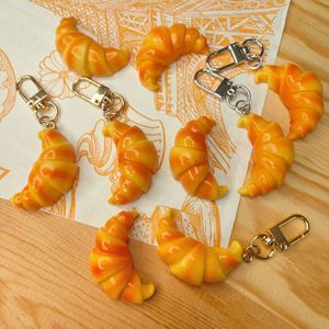 Sáng Tạo Croissant PVC Móc chìa khóa mô phỏng thực phẩm đồ chơi bánh mì kẹp thịt bỏng ngô bánh thực phẩm đồ chơi túi Mặt dây chuyền Keychain - Product Image 1